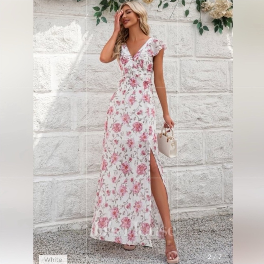 🆕 Floral Ruffle Maxi Dress